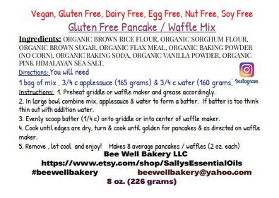 Pancake Mix, Gluten Free, Waffle Mix, Dairy Free, Egg Free, Nut Free, Vegan, Baking Gift, Soy Free, Preservative Free, Bruch, Breakfast