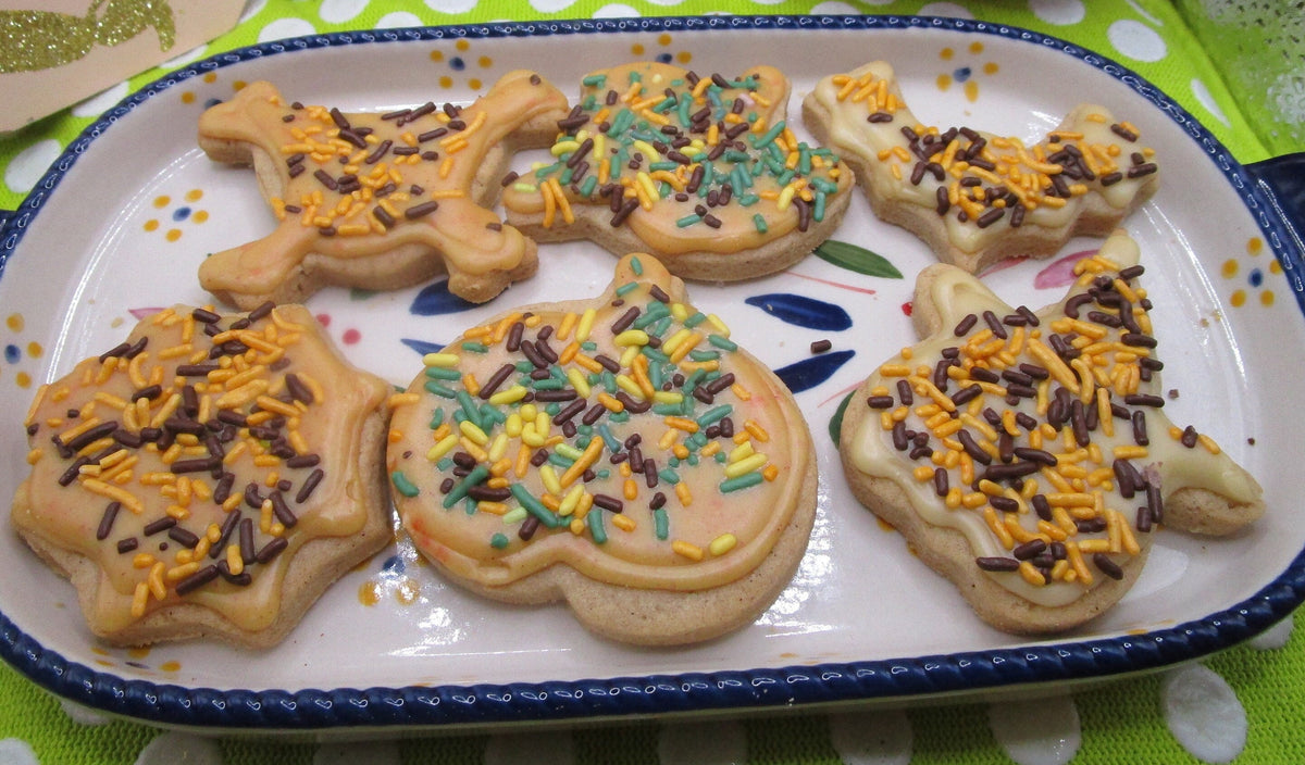 Gluten Free Halloween Sugar Cookies, Dairy Free, Egg Free, Natural Sprinkles, School Safe, Peanut Free, Classroom Party Treats,