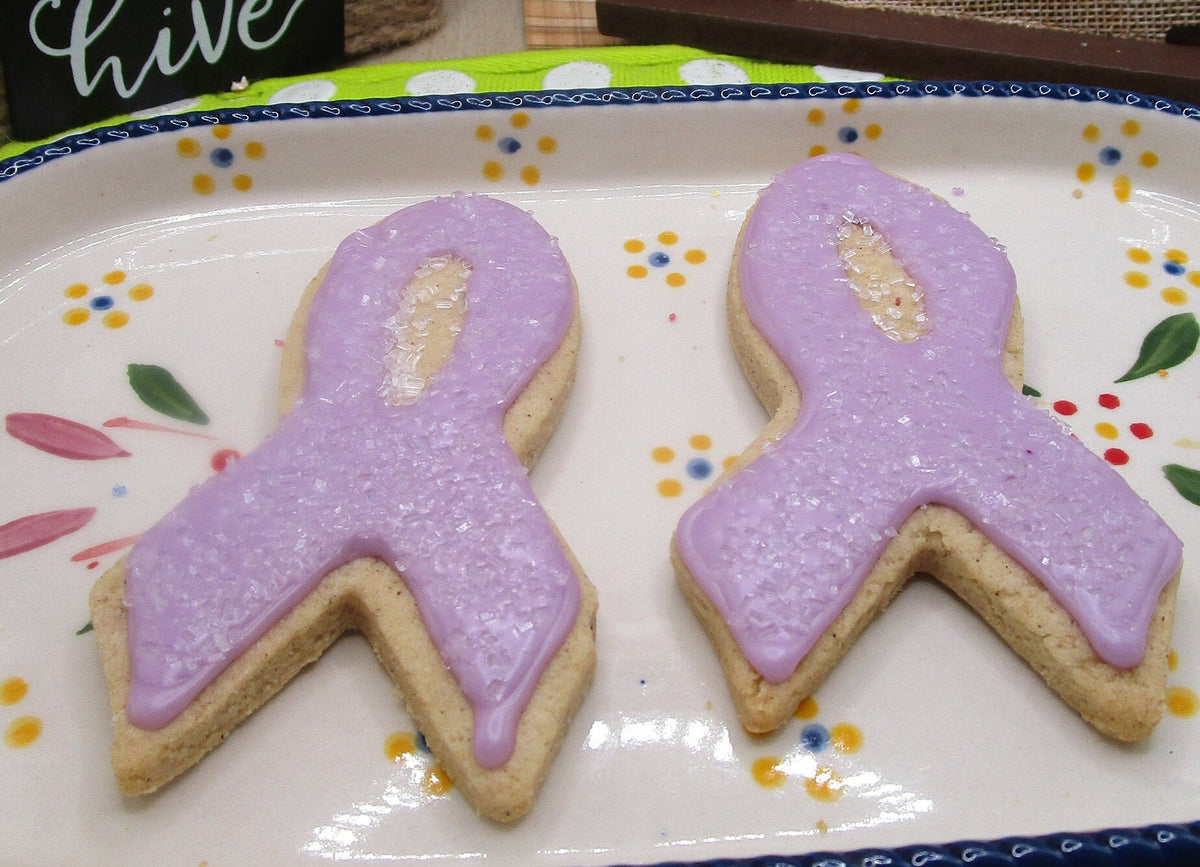 Gluten Free Breast Cancer Awareness Ribbon Cookies, Dairy Free, Egg Free, Vegan, Nut Free, School Safe, Pink, Hope Survivor Gifts, Autism