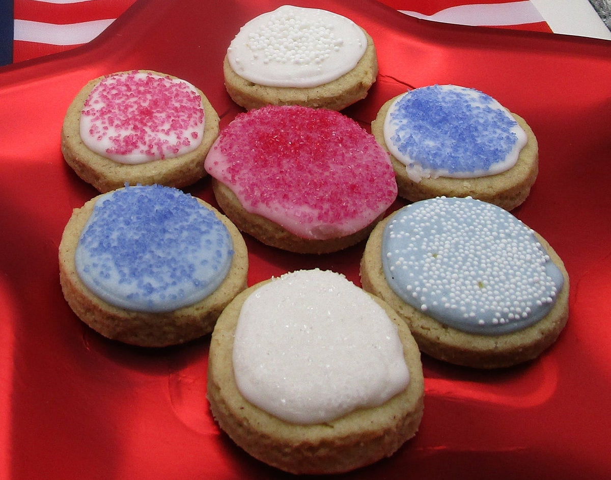 Gluten Free Iced Sugar Cookies, Button Size, Dairy Free, Vegan, Egg Free, Nut Free, Lemon, Chocolate Smores, Birthday Cake, Holiday Party
