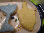 Gluten Free Iced Sugar Cookies, Hannukah, Dairy Free, Egg Free, Vegan, Nut Free, dreidel, menorah, eight nights, Festival Gift, Sugar Free