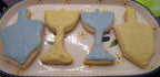 Gluten Free Iced Sugar Cookies, Hannukah, Dairy Free, Egg Free, Vegan, Nut Free, dreidel, menorah, eight nights, Festival Gift, Sugar Free