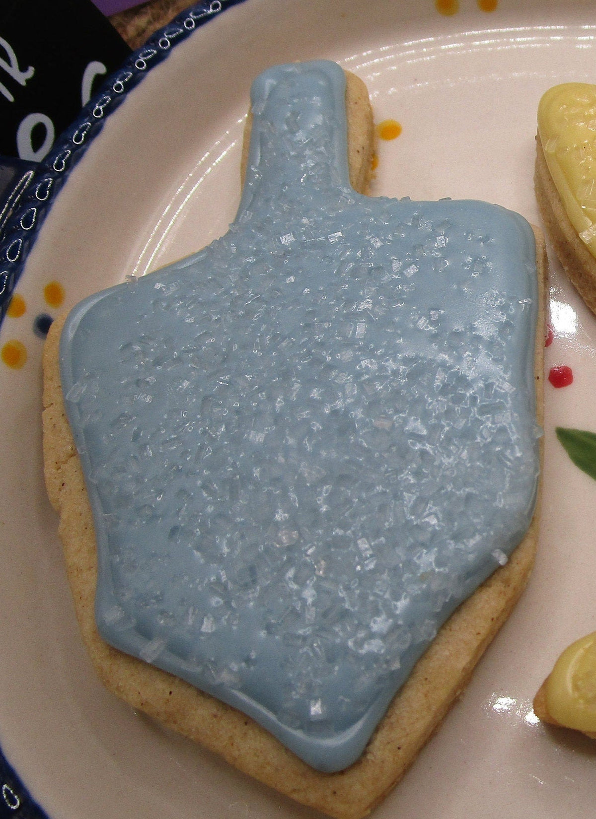 Gluten Free Iced Sugar Cookies, Hannukah, Dairy Free, Egg Free, Vegan, Nut Free, dreidel, menorah, eight nights, Festival Gift, Sugar Free