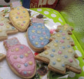 Gluten Free Christmas Sugar Cookies, Iced, Dairy Free, Vegan, Egg Free, Nut Free, Holiday Party Cookie Exchange, School Safe festive treats