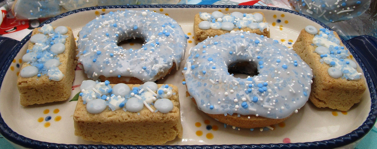 Donuts, Gluten Free, Dairy Free, Egg Free, Boy, Girl, Baby Shower, Vanilla, Chocolate, Vegan, Organic, Baby Reveal, Custom Order, Cookie Bar