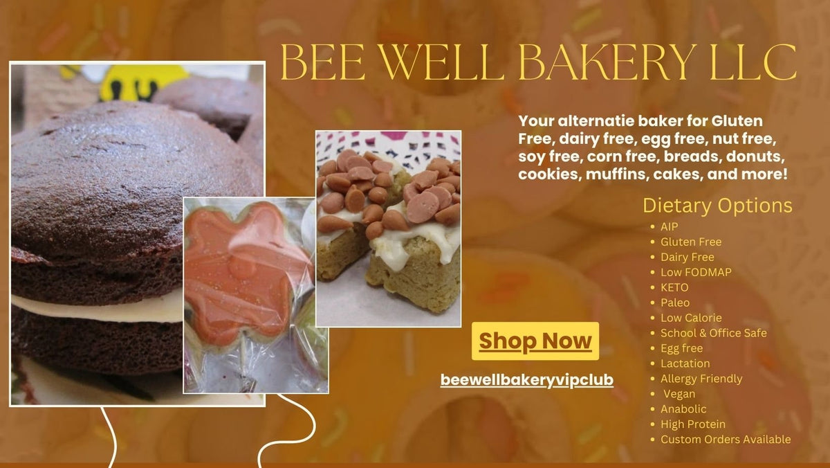 Happy New Year, Bakery Box, Gluten Free, Dairy Free, Sampler, Egg Free, Nut Free, Cookies, Donuts, AIP Paleo, KETO, Sugar Free, High Protein