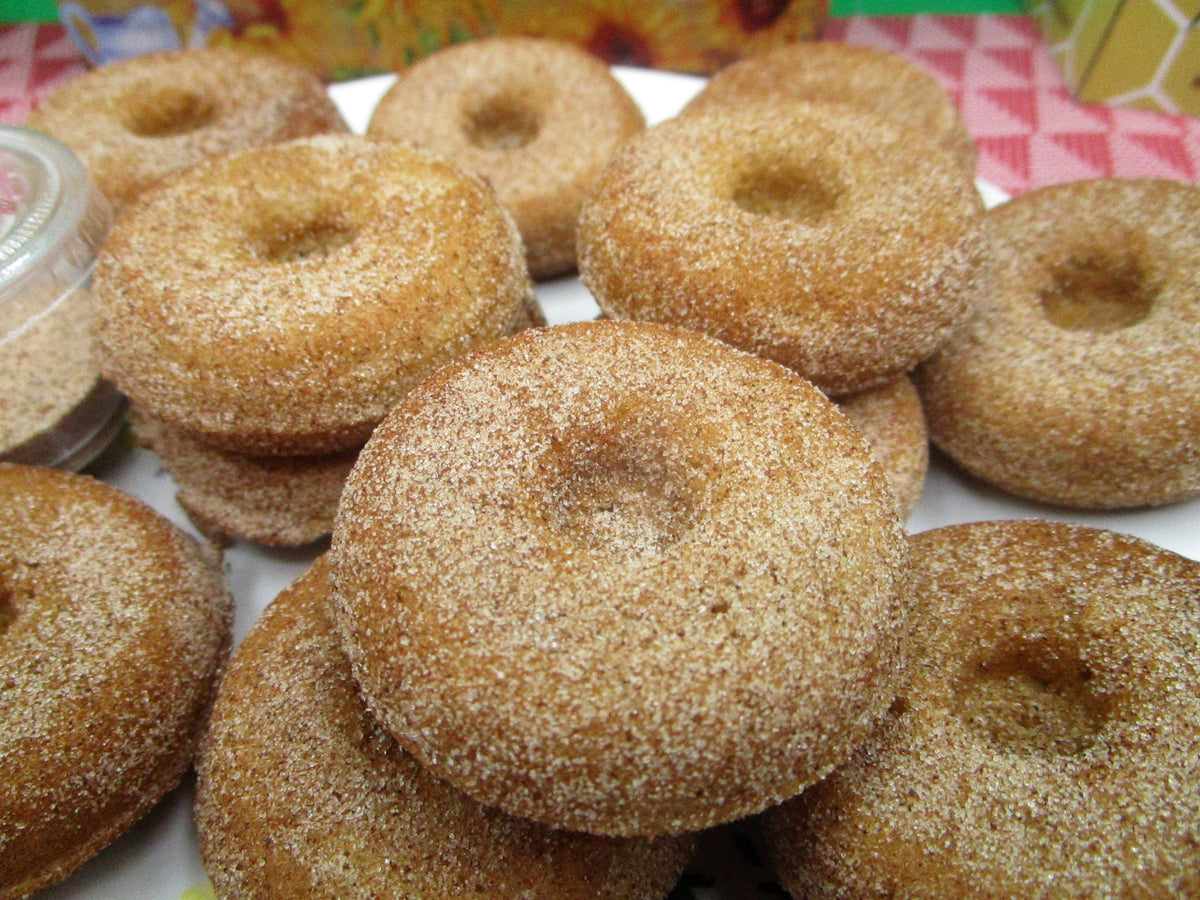 Gluten Free Mini Donuts, Dairy Free, Cinnamon Sugar or French Toast, Vegan, Egg Free, Nut Free, allergy friendly, back to school snacks