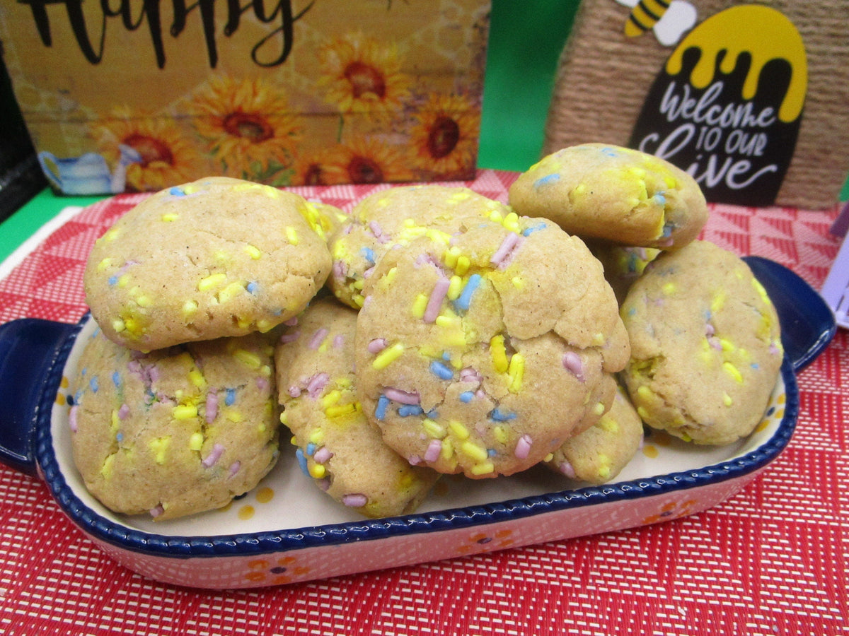 Gluten Free Sugar Cookies, Sprinkled, Dairy free, Egg Free, Nut Free, Oat Free, Vegan, Healthy snacks, school essentials, Lunchbox, Natural