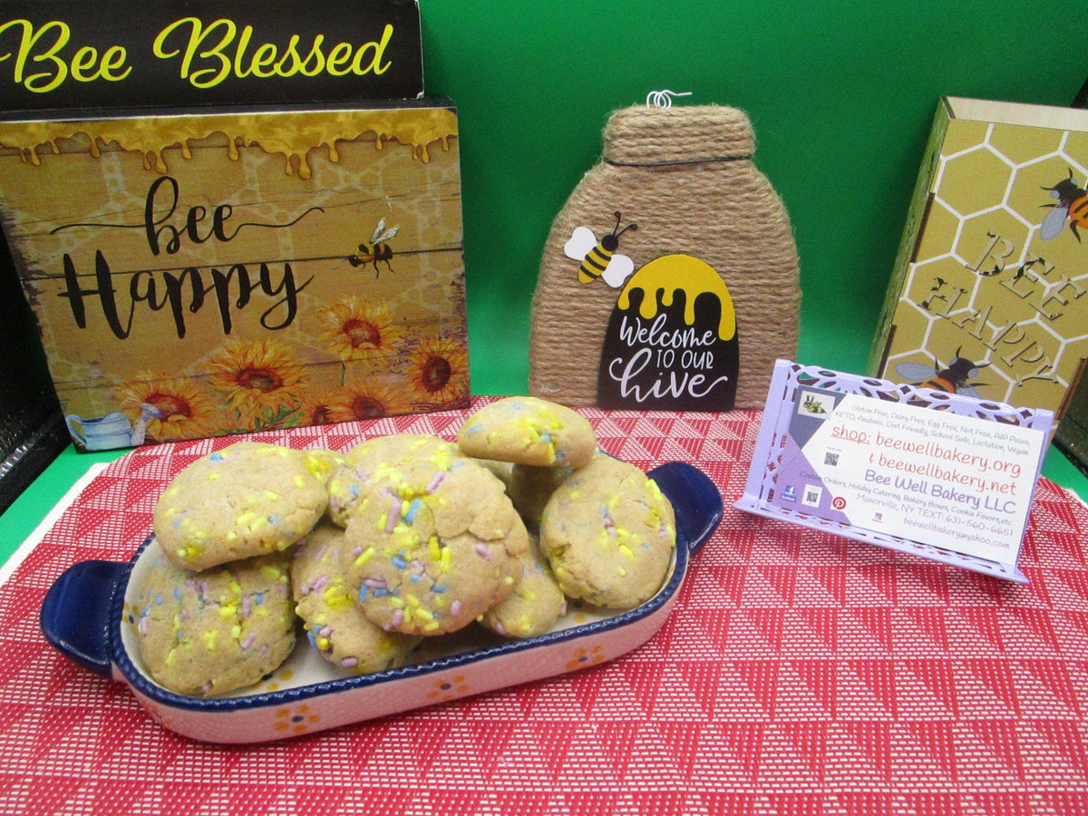Gluten Free Sugar Cookies, Sprinkled, Dairy free, Egg Free, Nut Free, Oat Free, Vegan, Healthy snacks, school essentials, Lunchbox, Natural