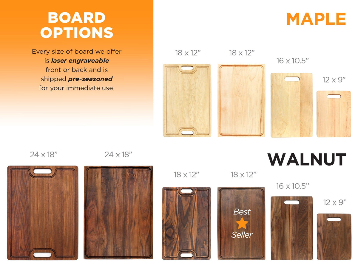 Custom Logo Cutting Board, Company Logo Cutting Board, Logo Engraved Cutting Board Made in the USA