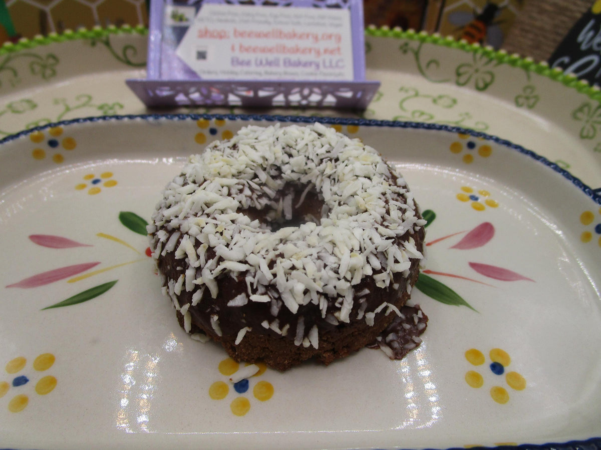Grain Free Donut, KETO, Sugar Free, Chocolate Coconut, Gluten Free, Dairy Free, Egg Free, Vegan, Low Carb, Fitness, Halloween Candy, Snacks