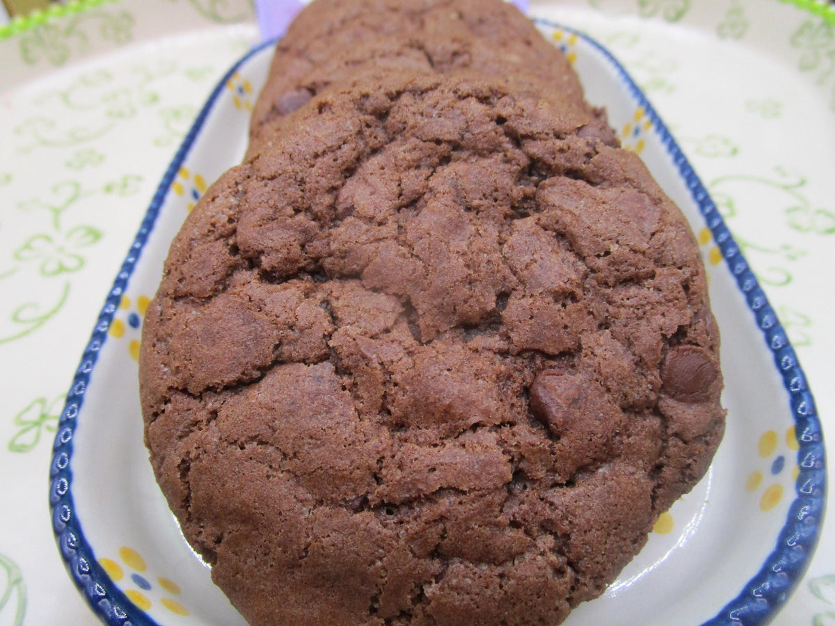 Gluten Free Double Chocolate Chip Cookies, Dairy Free, Egg Free, Nut Free, Oat Free, Organic, Aquafaba, Holiday Gifts, Cookie Exchange,