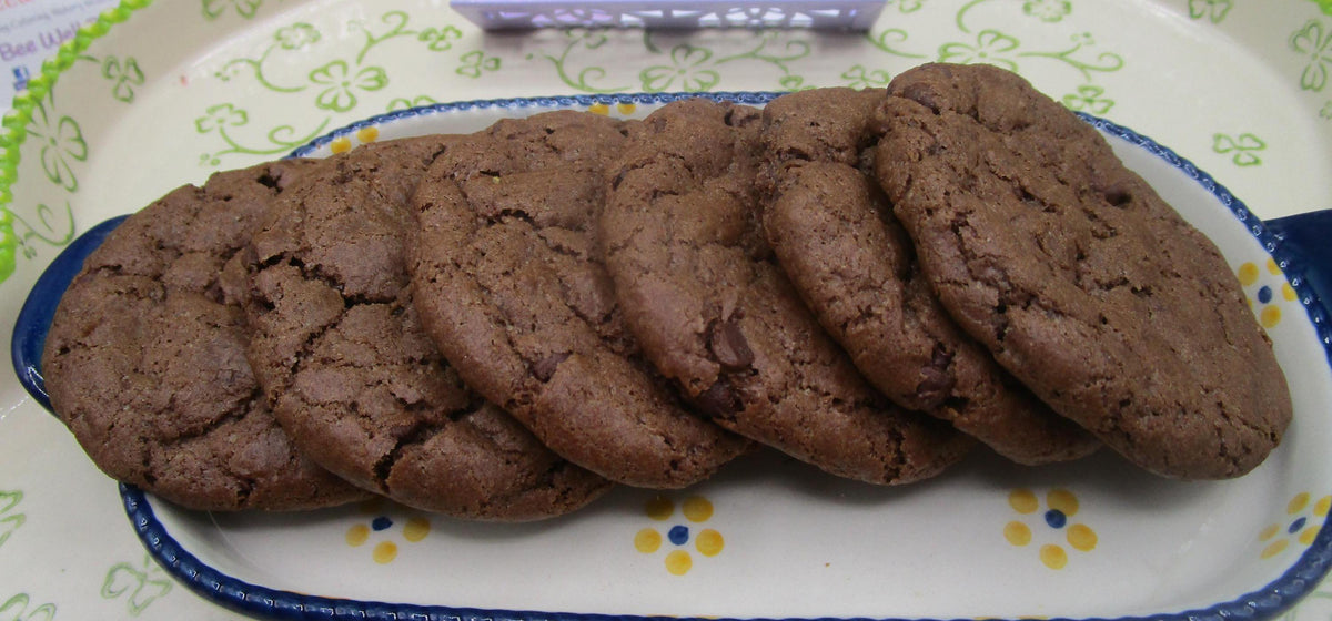 Gluten Free Double Chocolate Chip Cookies, Dairy Free, Egg Free, Nut Free, Oat Free, Organic, Aquafaba, Holiday Gifts, Cookie Exchange,