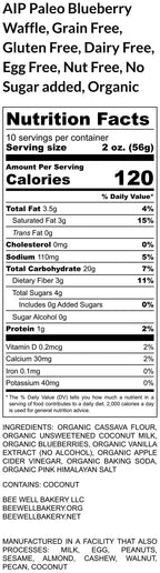 AIP Paleo Waffles, Gluten Free, Grain Free, Vegan, Egg Free, Dairy Free, Nut Free, No Sugar, Cassava Flour, Wellness Gift, Fitness Breakfast