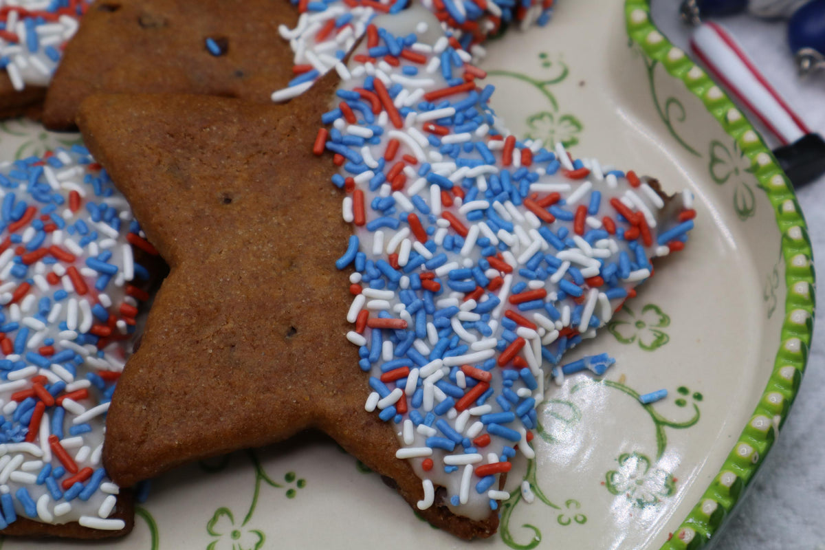 Gluten Free Chocolate Chip Cookie, Star, Dairy Free, Egg Free, Nut Free, Vegan, 4th of July, Independence Day, Stars & Stripes, Party Favors