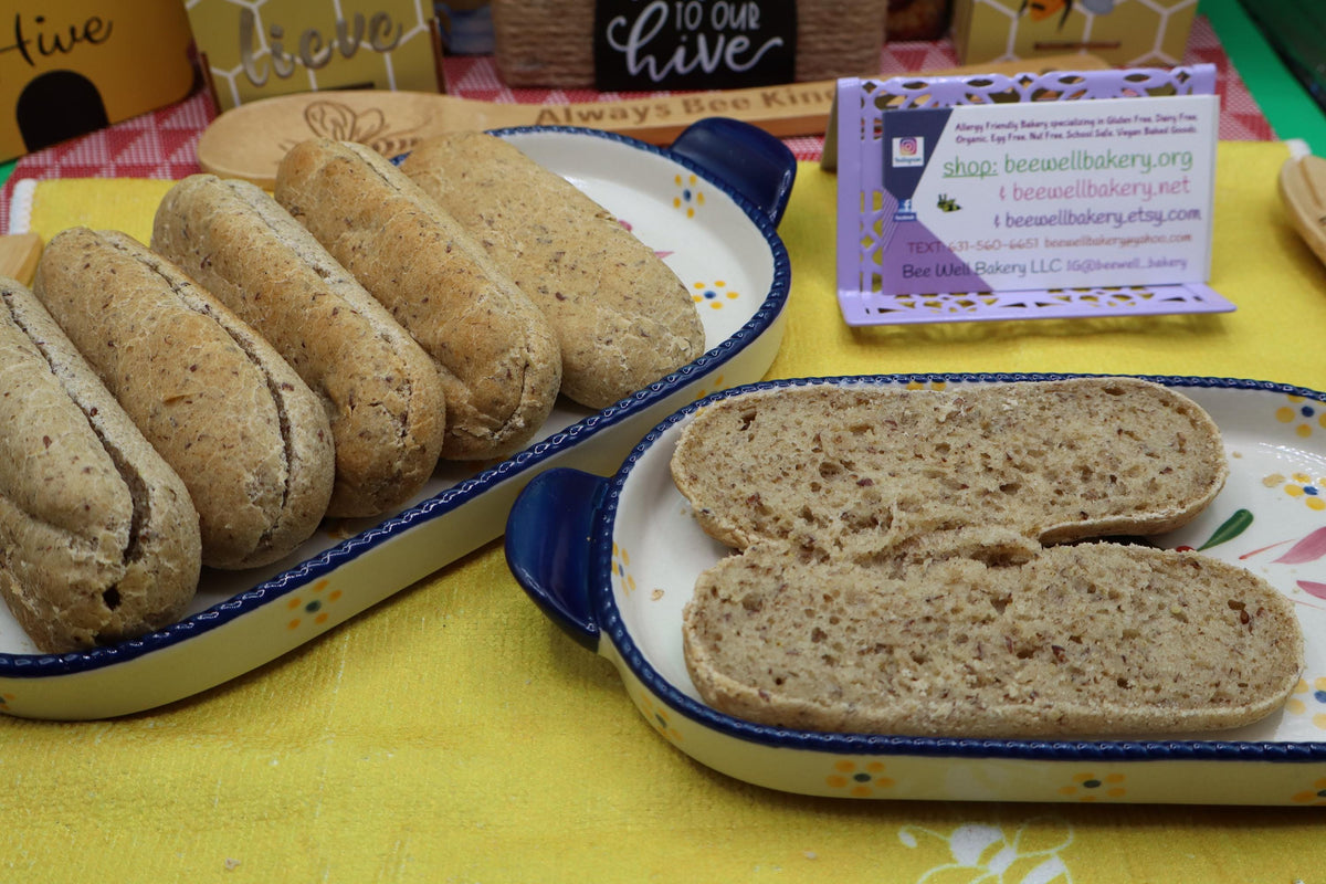 Custom order, Grain Free Hot Dog Roll, Vegan, Paleo, Gluten Free, Dairy Free, Yeast Free, Nut Free, Allergy Friendly bakery, Arrowroot Flour