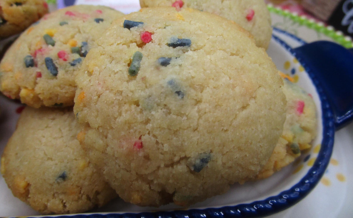 KETO Sugar Cookies, Vanilla Birthday Cake, Gluten Free, Grain free, Sugar Free, Egg Free, Vegan, Dairy Free, Low Carb Snack, Holiday Dessert