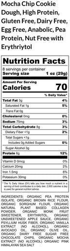 Edible Cookie Dough, High Protein, Gluten Free, Dairy Free, Egg Free, Sugar free, Low Carb Snacks, Vegan, Fitness Gifts, Low Calorie dessert
