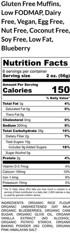 Gluten Free Muffins, Reduced Fat & Low Sugar, Dairy Free, Egg Free, Nut Free, Soy Free, Vegan, Healthy breakfast, Brunch, Low FODMAP snacks