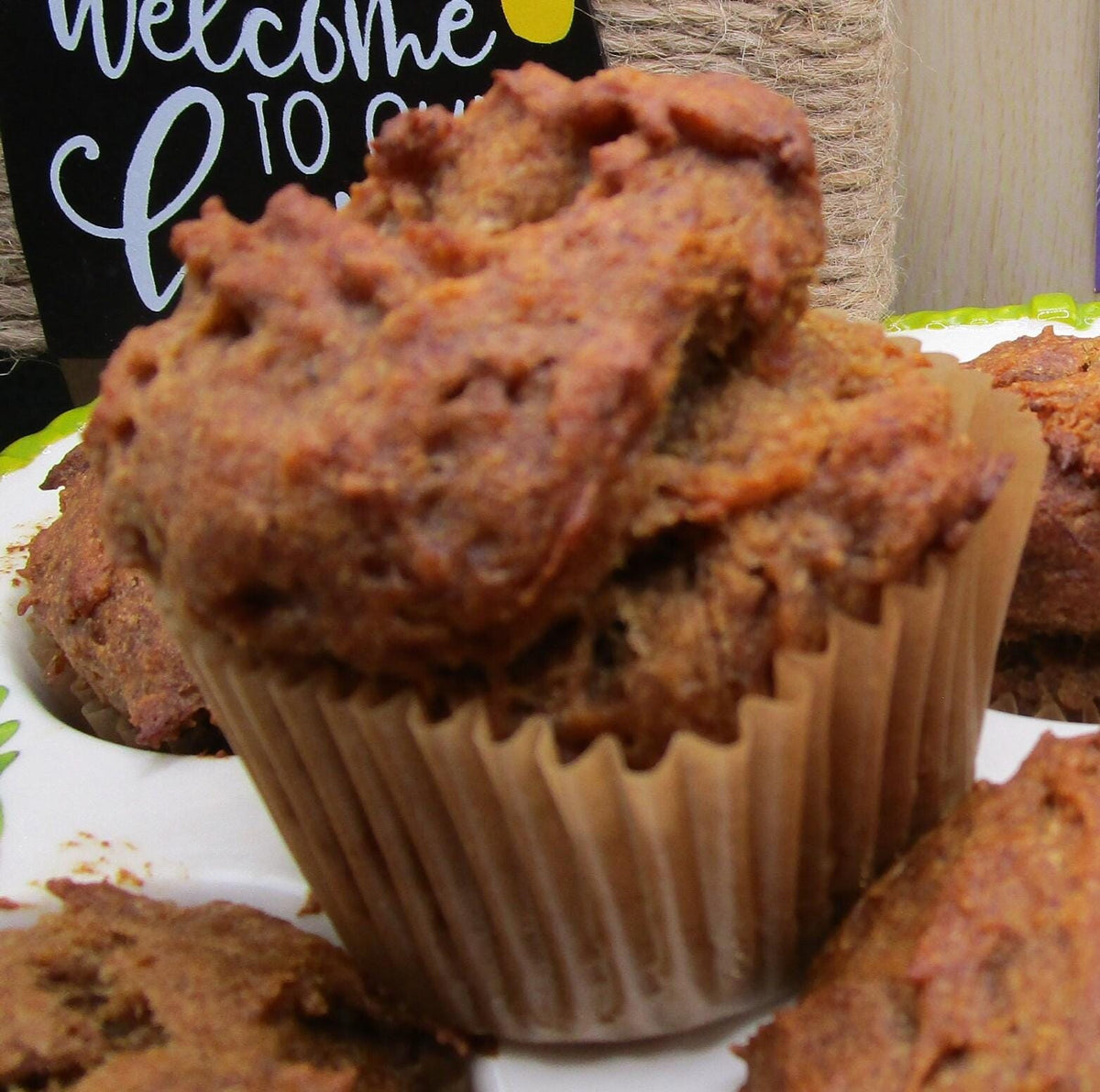 Gluten Free Banana Muffins, Vegan, Egg Free, Dairy Free, Nut Free, Low-Fat snacks, Healthy Breakfast, Low FODMAP, No refined sugars, Brunch