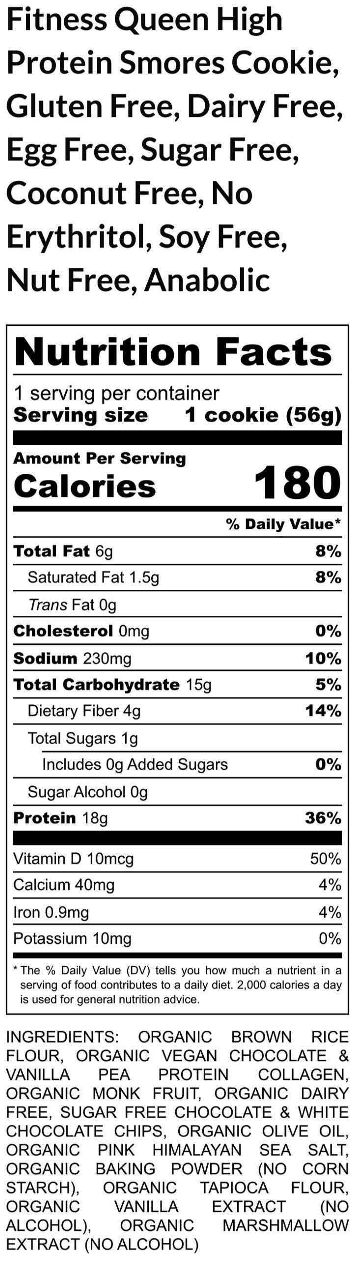 Gluten Free High Protein Cookie, Sugar Free, Dairy Free, Egg Free, Vegan, Nut Free, Post Workout Snack, Birthday Cake, Low Carb Fitness Gift