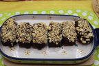 Chocolate Covered Peanut Butter Cookie Bar, Gluten Free, Dairy Free, Vegan Candy, Clean Eating Snack, Maple Sugar, Birthday Gift, July 4th