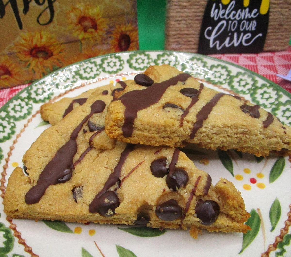 Keto Scones, Chocolate Chip, Gluten Free, Dairy Free, Vegan, Grain Free, Sugar Free, Wellness Gift, low carb, fitness snacks, Birthday treat