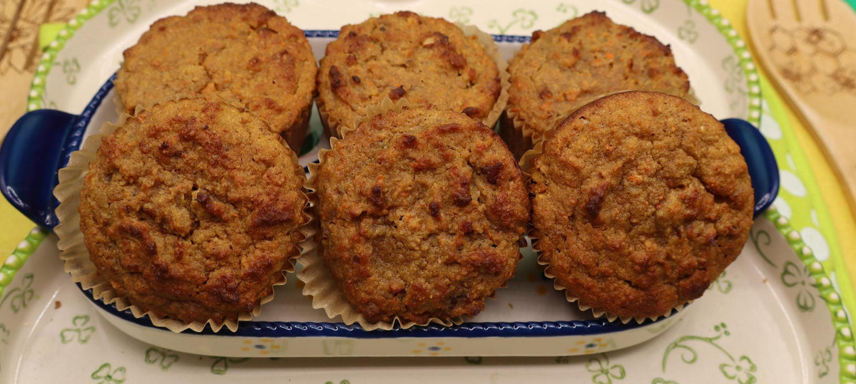 Gluten Free Banana Muffins, Vegan, Egg Free, Dairy Free, Nut Free, Low-Fat snacks, Healthy Breakfast, Low FODMAP, No refined sugars, Brunch