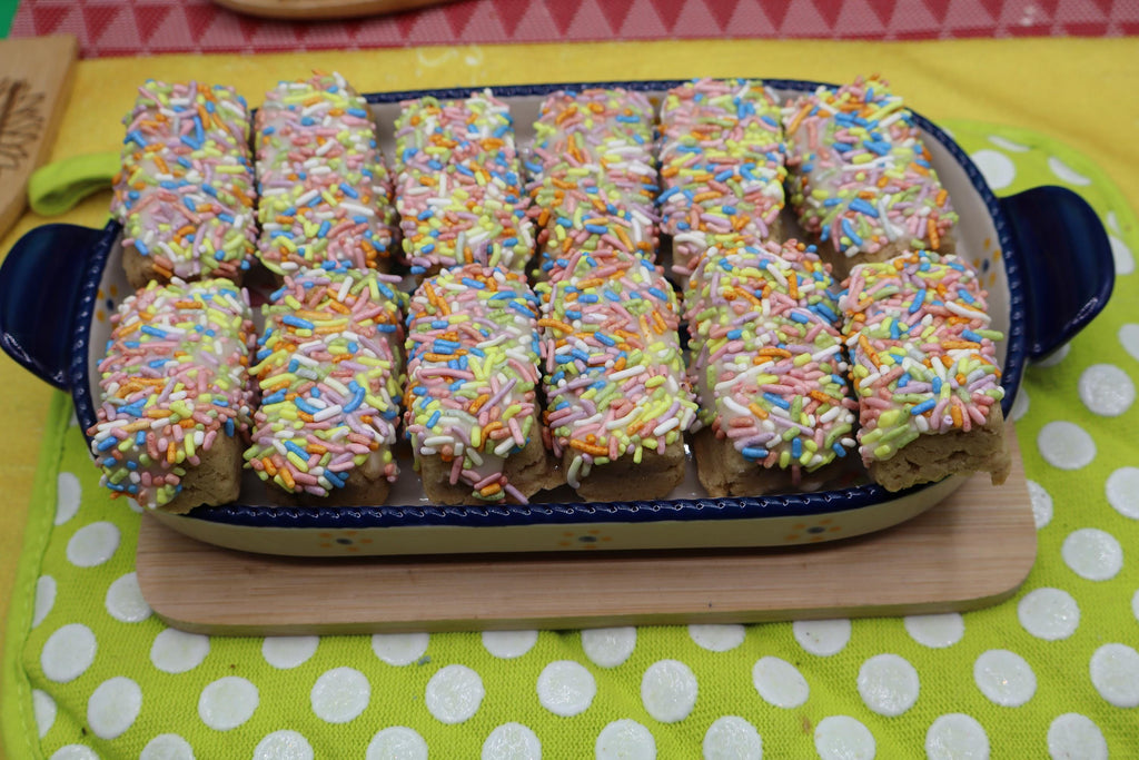 Gluten Free Sugar Free Cookie Dessert Bars, Dairy Free, Vegan, Nut Free, Birthday Gifts, Natural Sprinkled, Low-Calorie Snacks, School Safe