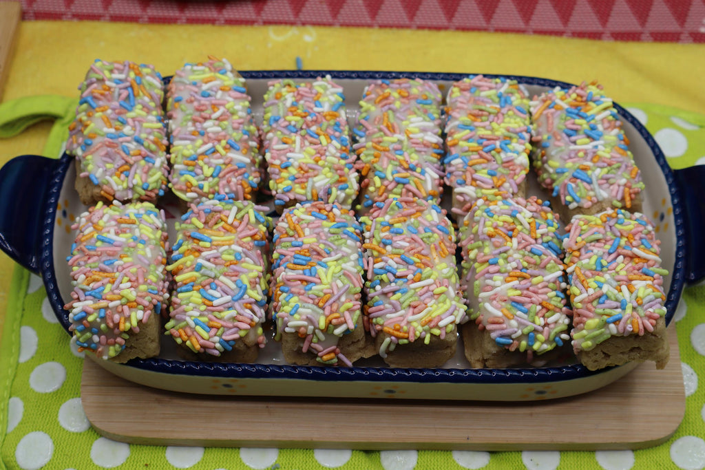 Gluten Free Sugar Free Cookie Dessert Bars, Dairy Free, Vegan, Nut Free, Birthday Gifts, Natural Sprinkled, Low-Calorie Snacks, School Safe