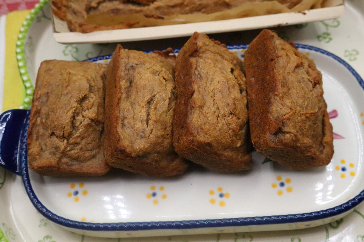 Gluten Free Banana Bread, Dairy Free, Grain Free, Vegan, Egg Free, Nut Free, Low FODMAP, School Snack, Birthday Gift, Wellness Breakfast
