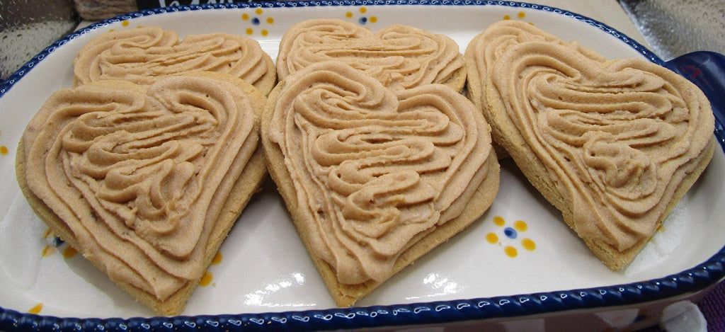 AIP Paleo Maple Frosted Sugar Cookie, Hearts, Gluten Free, Vegan, Grain Free, Egg Free, Nut free, Dairy Free, Love Wedding Anniversary Gifts