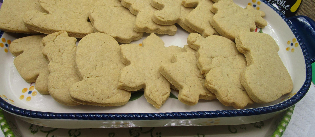 Gluten Free Holiday Sugar Cookies, Unfrosted, Dairy Free, Egg Free, Vegan, Nut Free, Oat free, Sugar Free treats, School Safe Class Snacks