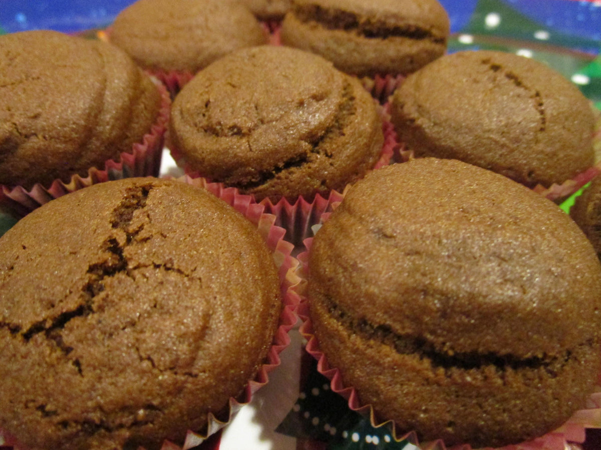 Gluten free Gingerbread Cake Loaf, Muffins, Dairy Free, Egg Free, Vegan, Coconut Sugar, Holiday Breakfast, Christmas Gift, Warm spice cakes