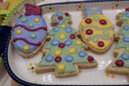 Gluten Free Christmas Sugar Cookies, Iced, Dairy Free, Vegan, Egg Free, Nut Free, Holiday Party Cookie Exchange, School Safe festive treats