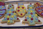 Gluten Free Christmas Sugar Cookies, Iced, Dairy Free, Vegan, Egg Free, Nut Free, Holiday Party Cookie Exchange, School Safe festive treats
