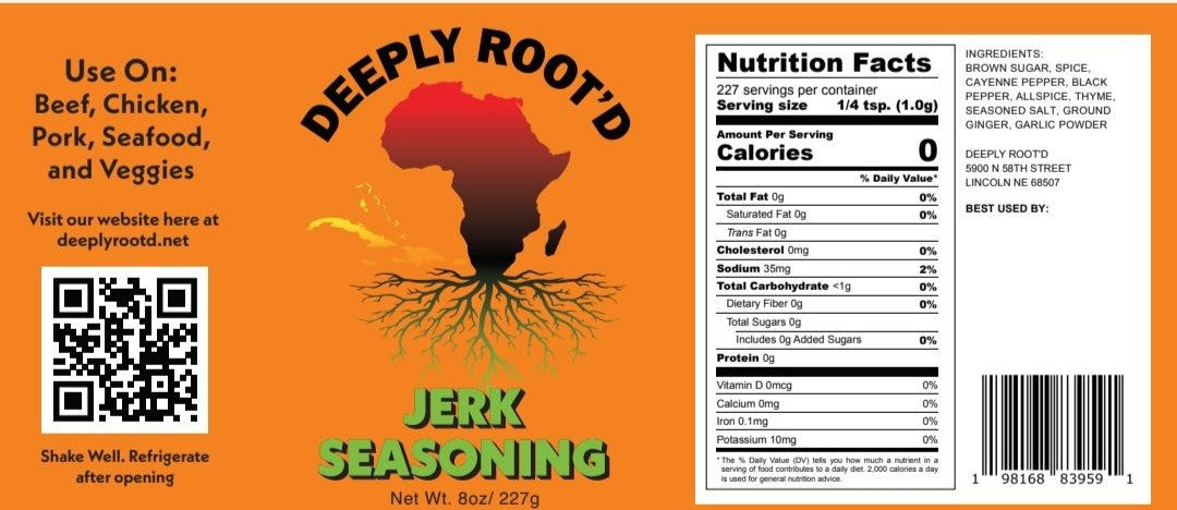 Jerk Seasoning | Pack of 2 | 8 oz | Deeply Root'd