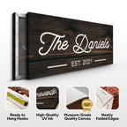 Wooden Family Name Sign