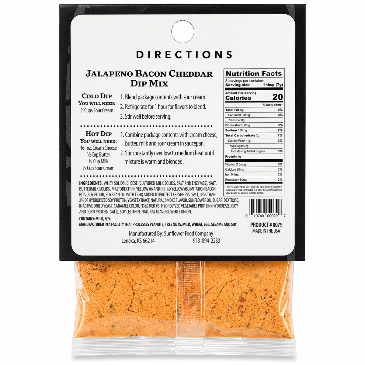 Jalapeno Bacon Cheddar Dip & Cheeseball Mix | 1.65 oz | GB's Kitchen