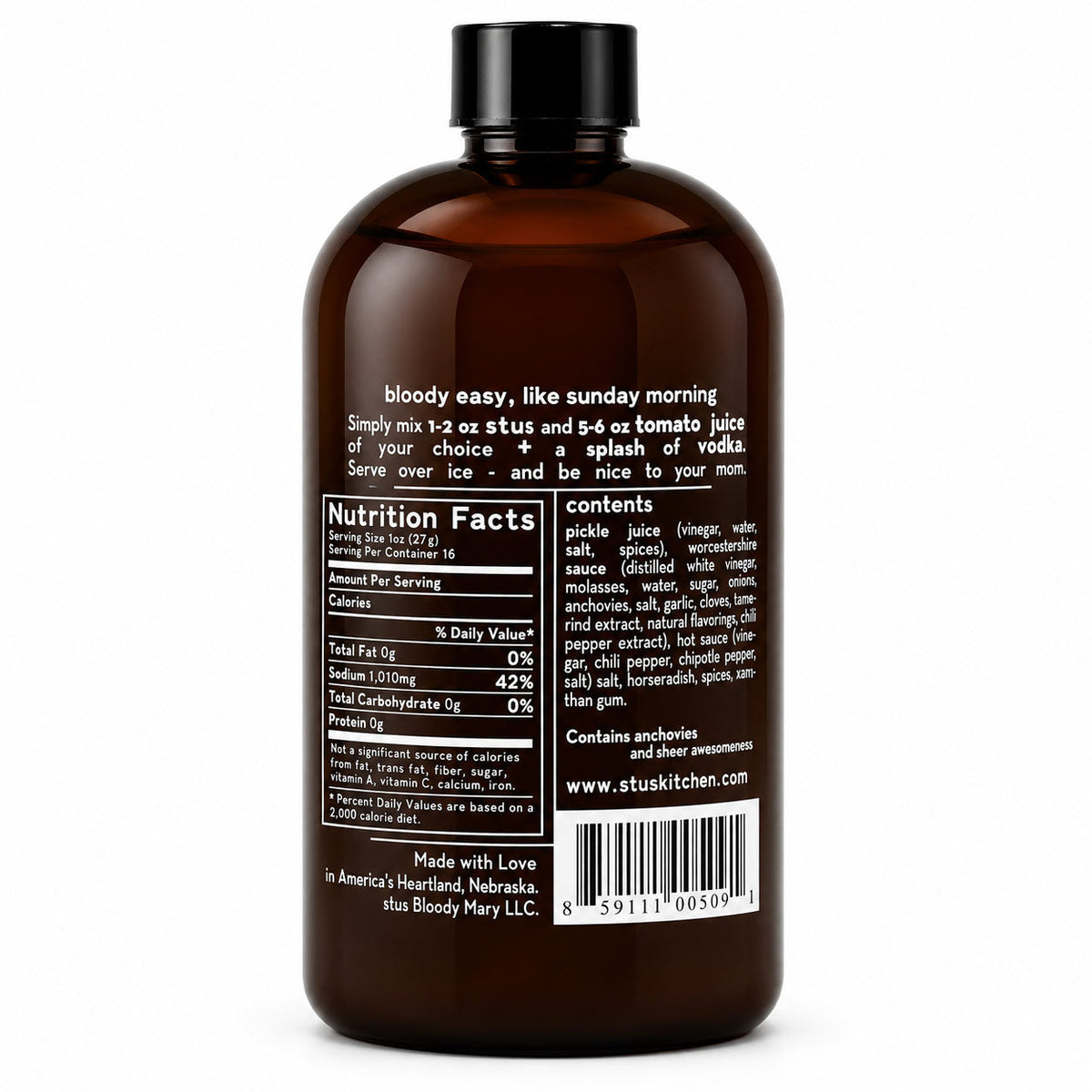 Bloody Mary Concentrate Bundle | Original and Smoked Jalapeno | 16 oz | Stus Bloody Mary, Inc.