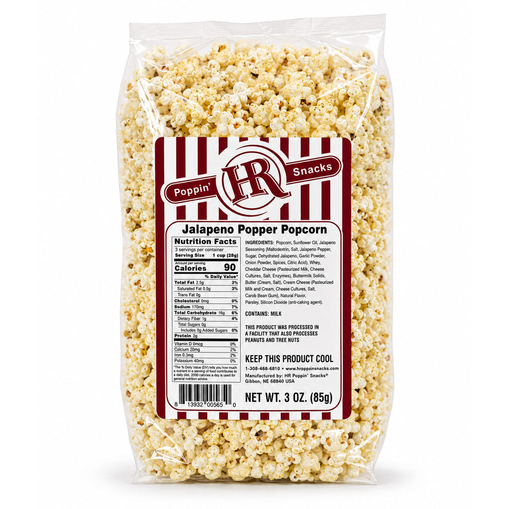 Jalapeno Popper Popcorn | 3 oz | HR Poppin' Snacks