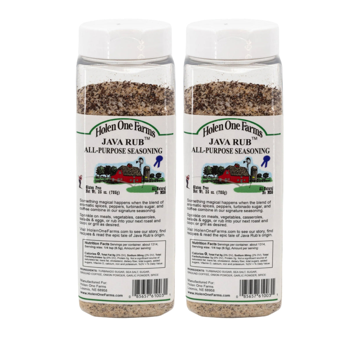 Java Rib and Roast Rub | 25 oz | Pack of 2 | Holen One Farms