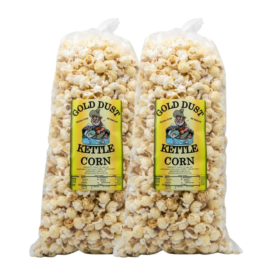 Kettle Corn | 8 oz | Pack of 2 | Non-GMO | Gold Dust Kettle Corn