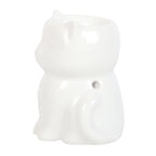 Shiny White Cat Oil Burner