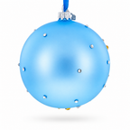 Baseball Stadium Scene Glass Ball Christmas Ornament 4 Inches