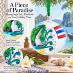 Phang Nga Bay Beach, Phuket, Thailand Glass Ball Christmas Ornament 3.25 Inches