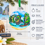 Phang Nga Bay Beach, Phuket, Thailand Glass Ball Christmas Ornament 3.25 Inches