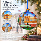 Buckingham Palace, London Landmark, UK Glass Ball Christmas Ornament