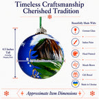 Yosemite National Park Glass Christmas Ornament