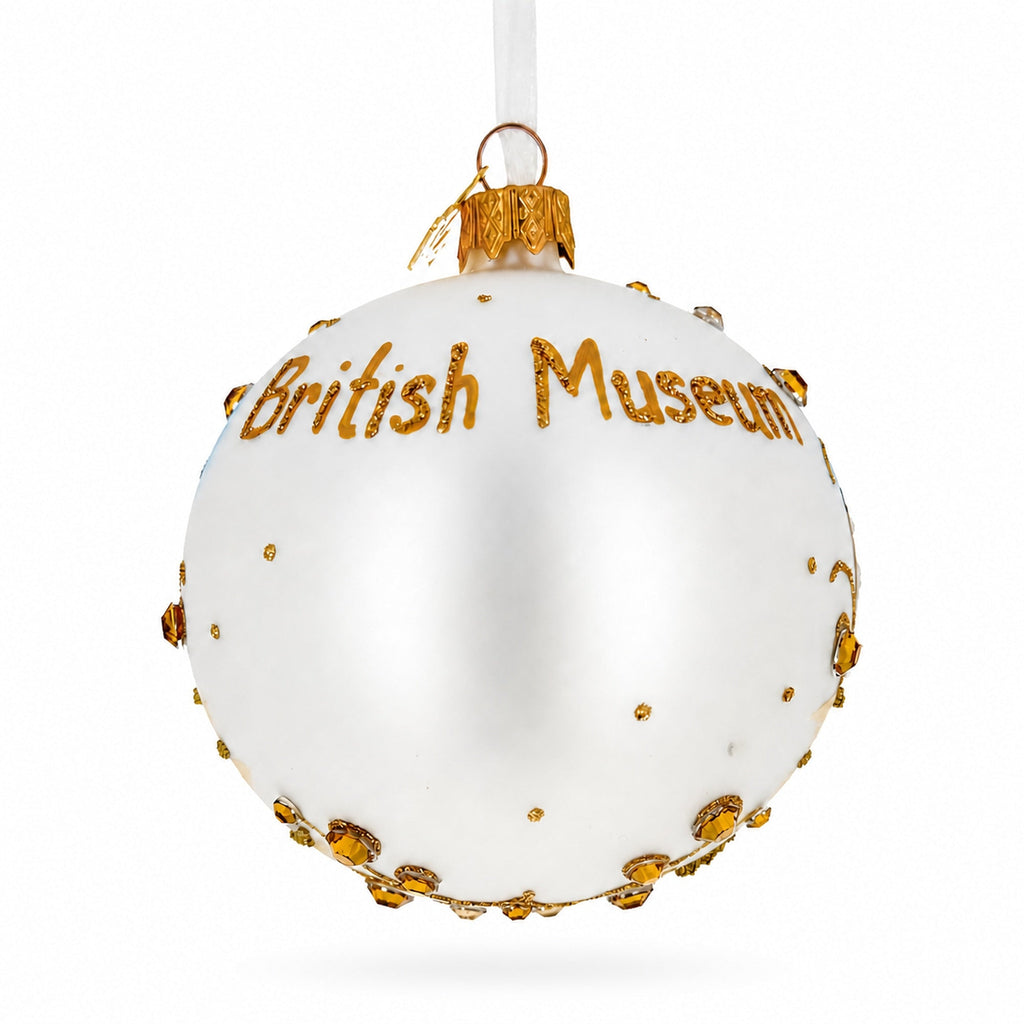 British Museum, London Glass Christmas Ornament